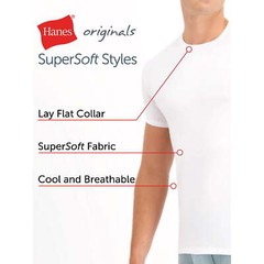 Hanes Men’s Stretch Crewneck Super Soft T-Shirts Moisture-Wicking, 3-Pack: M-2XL