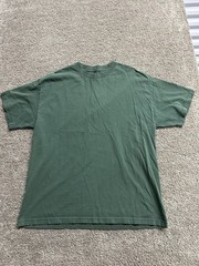 VINTAGE 90s Y2K Blank AAA T-Shirt Green Crewneck Classic Cotton Mens X-Large XL