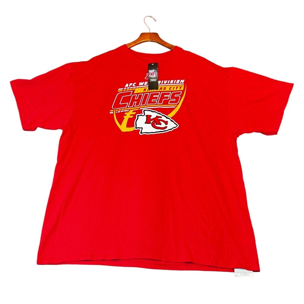 NWT Majestic 2018 Kansas City Chiefs Red Regular Season Graphic T-Shirt Sz 2XL