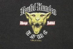 7.62 Design Shirt Mens 2XL Black Teufel Hunden USMC Always Faithful Graphic Tee