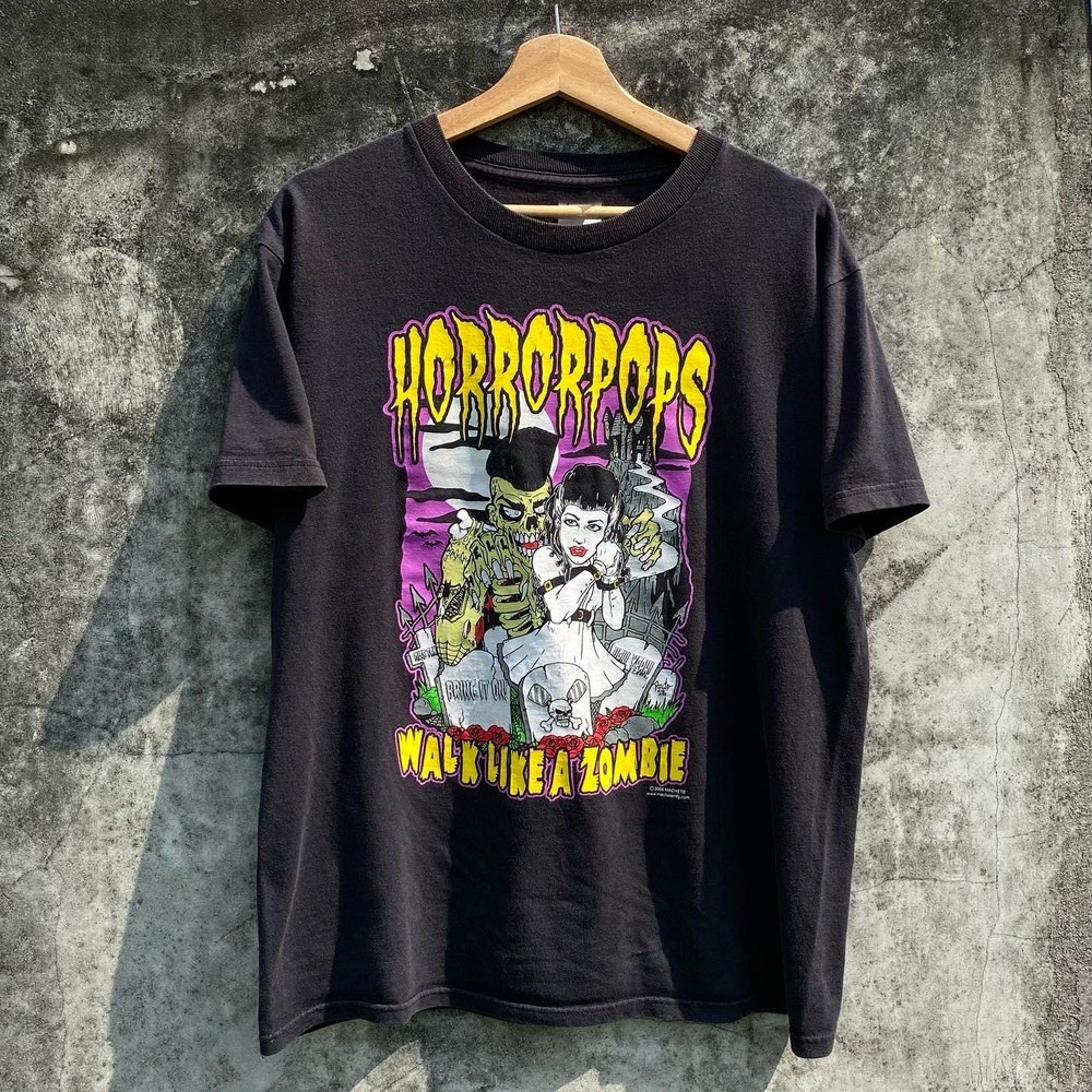 Vintage Horrorpops Tour 2000s Rock Music Band Full Size S to 5XL T-shirt TU372