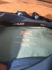 EVERLAST MENS ATHLETIC SHIRT SIZE XL BLUE CAMOFLAGE EUC SHORT SLEEVE CREW NECK