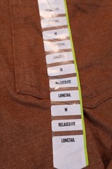 NEW Duluth Trading Co Longtail T Relaxed Long Sleeve Henley T Shirt Brown Sz M