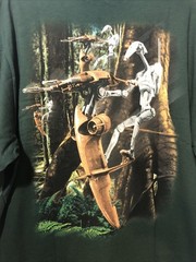Vintage 1999 NWT! Star Wars Episode I Battle Droid STAP T-Shirt-Sz XL Dark Green