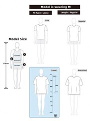 ARC Men’s Oversized Drop Shoulder Tee, Heavyweight Casual Gym Streetwear