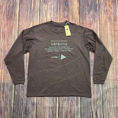 Adidas Long Sleeve Shirt Mens Medium Terrex x And Wander Brown HZ0672 XPL AW