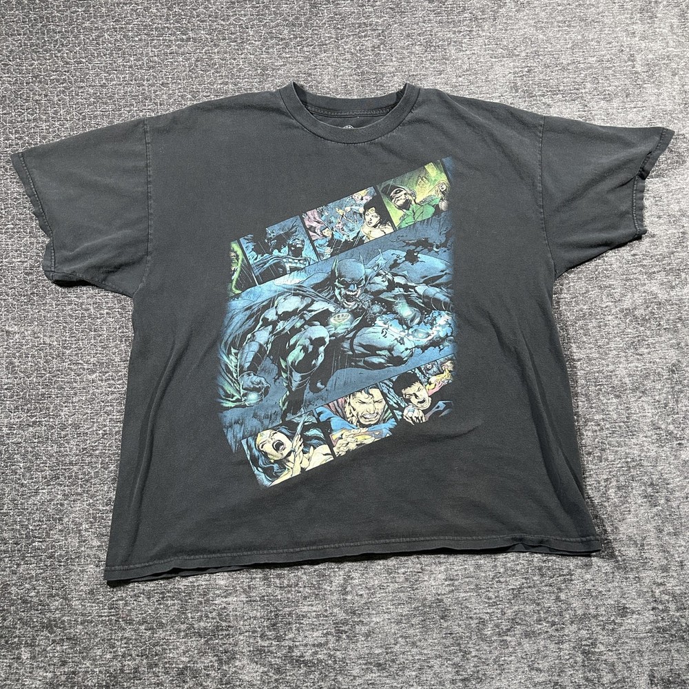 DC Comics Originals Shirt Mens 2XL Black Batman Comic Graphic Superhero Tee