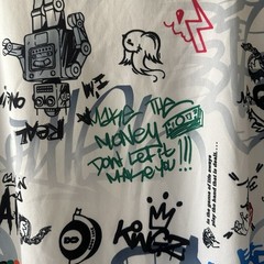 Fresh Prints of Bel-Air Grind Monster Graffiti AOP T-Shirt XL Drill Clothing