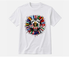 World Cup 2026 T-Shirt Football Flags Soccer Fan Top Gift White Tee Casual Shirt