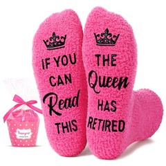 Retirement Gifts for Women – Gifts Her Socks Retired Dark Pink Socks