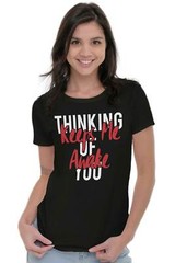 Thinking Of You Keeps Me Awake Couple Dating Womens Short Sleeve Ladies T Shirt