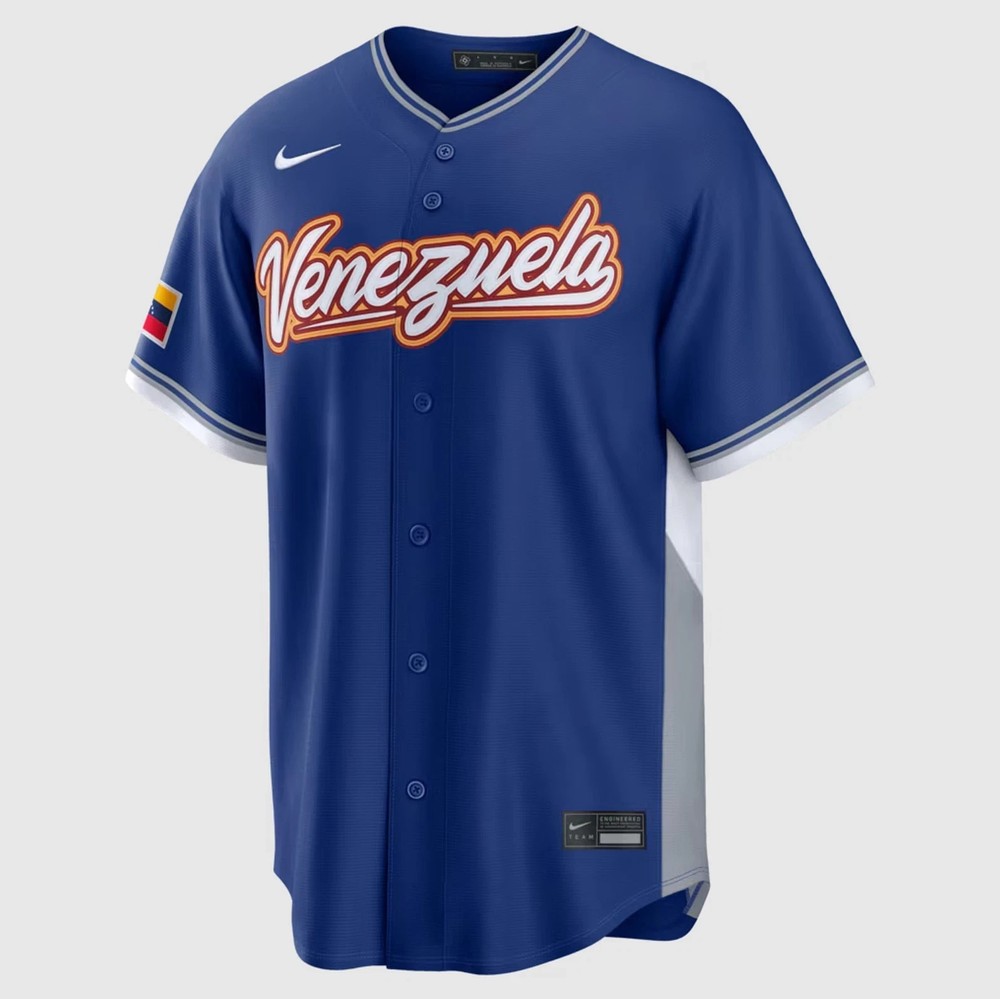 Men’s Venezuela Baseball Royal 2026 World Classic Home Stadium Free Ship