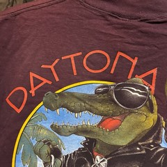 3D Emblem Daytona Bike Week 1996 T Shirt XL Double Sided Eagle Crocodile Chopper