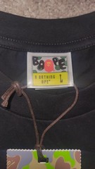 A Bathing Ape BAPE Black College Tee Ape Logo Graphic Crew Neck T-Shirt Men’s L