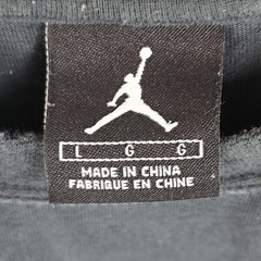 Jordan Men’s Large Black Graphic T-Shirt Geometric Pattern Jumpman Logo • Read