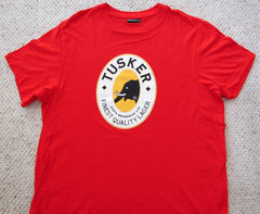 Tusker Lager Beer Kenya Breweries T Shirt Red XXL but Fits XL New without Tags