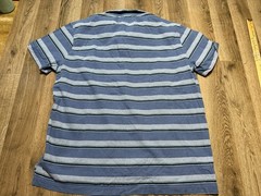 Goodthreads Shirt Men’s XXL Blue Grey Green Black Striped 1/4 Button Collared