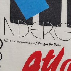 Vintage 1989 Underground Atlanta T-Shirt Mens Small Memphis Design Art Tee