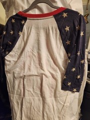 Matco Tools Stars Baseball Tee Shirt Size M Flag Red White Blue