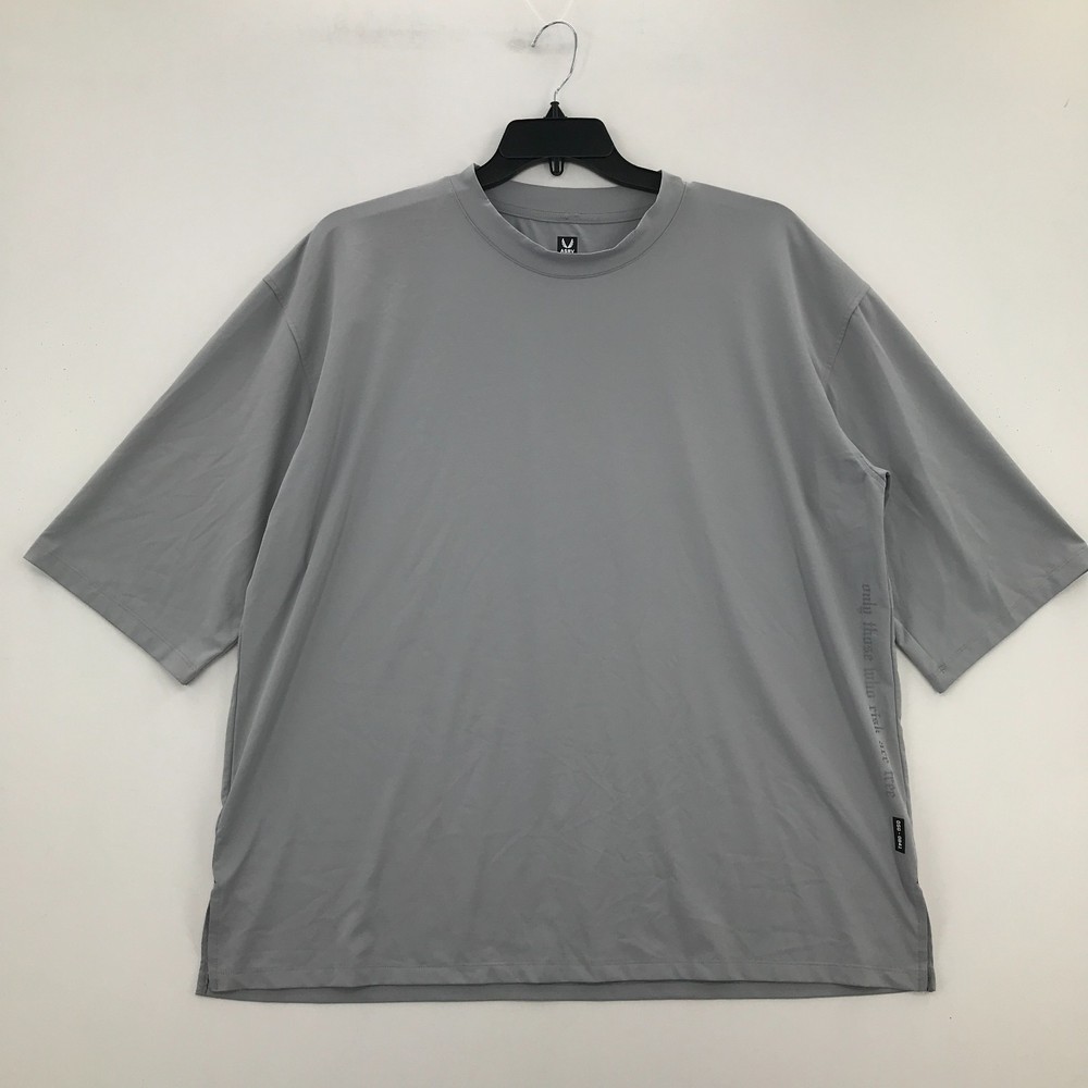 ASRV Shirt Mens Large L Gray 3D Lite 2.0 DSG-0841 Crew 3/4 Short Sleeve Tee Men