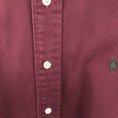 Ralph Lauren BLAKE Men’s Long Sleeve Button-Down Shirt Wine Red M Japan