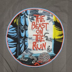Iron Maiden Beast on the Run Tour Large 2 Sided New Official Number Of Gray #T25