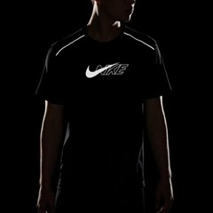 Nike Black Running Men’s Dri-Fit Miler Flash Short Sleeve Tee Shirt Size XL NWT