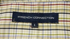 FRENCH CONNECTION Mens Shirt Checked Multicolour Casual Short Sleeve Striped L