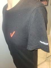 Men’s Medium Verizon Wireless Employee Graphic Print Black T Shirt Logo Top Tee