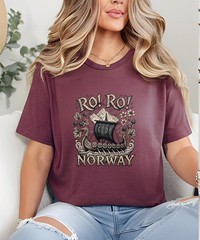Ro Ro Norway Viking Ship Soccer Shirt, Norwegian Football Fan Tee, Unisex Tshirt