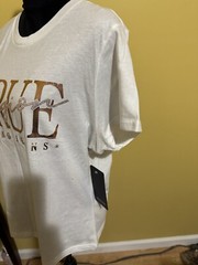 True Religion Brand Jeans White T-Shirt with Front Metallic Logo XL NWT