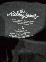 The Rolling Stones T-Shirt Men’s Size Large Black Logo Rock & Roll Rock Band Tee