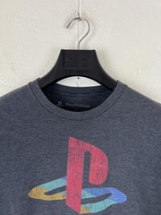 Playstation Shirt Mens Small Gray Graphic Logo Crew Neck Short Sleeve Stretch