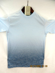 UNBRANDED SZ M NWOT Polyest/Cotton Men’s 3 Tone Marled Blue Crew Neck T- Shirt