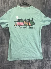 Vineyard Vines Men S Whale Pocket Crew Tee T Shirt Camping WHALE Tent Fire