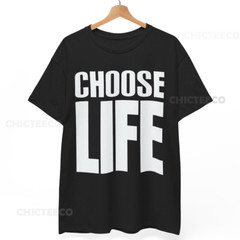 CHOOSE LIFE T Shirt Wham George Michael Retro 80s Fancy Dress Unisex Tee