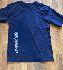 Ecko Unltd Navy “The Block Is Hot” T-Shirt Plastic Embroidered Graffiti Rhino XL
