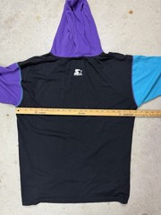 VTG 1990 NBA Charlotte Hornets Double Hood Starter Tee Made In Korea Large