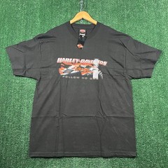NWT VTG Harley-Davidson T-Shirt Mens XL Black Racing Bumpus Jackson TN USA Y2K