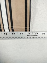Brooklyn Laundry Shirt Mens Medium Tan Vertical Stripe Tokyo Graphic Crewneck