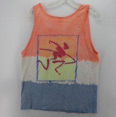 VTG Ocean Pacific Shirt Men Medium Orange OP Tank Top Artistic Surf Skate 80s *