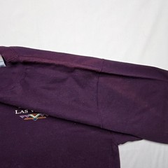Vintage Las Vegas Shirt Graphic Purple Burgandy Jerzees Large Mens L Tee 90s