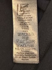 $128 John Varvatos XS Long Sleeve Turtleneck Tee in Charcoal Grey Cotton Blend