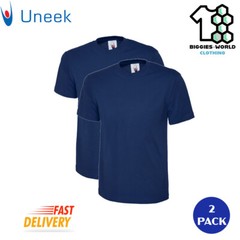 Uneek 1/2/4 PACK Unisex Classic T-Shirt Short Sleeve Work/ Casual Tee (UC301)