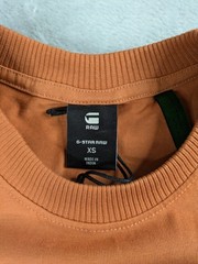 G-Star RAW Center Logo T-Shirt XS Autumn Leaf Orange Loose Fit Organic Cotton