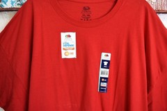 Men’s Fruit of the Loom Platinum 20 UPF Crew Neck T-Shirt 4XLARGE True Red NEW