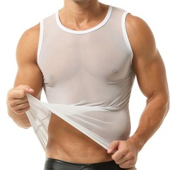 Thin Perspective Men Tank Tops Top Breathable Sports T-shirt Casual Fitness Vest