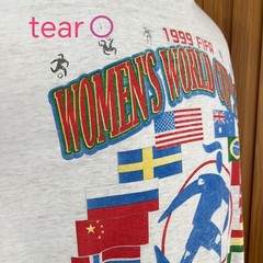 Vintage 90s Paper Thin FIFA Women’s World Cup USA Soccer Flags Graphic Tee XL