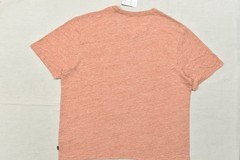 Lucky Brand Men’s T Shirt V Neck Short Sleeve Orange Linen Blend Size 2XL NEW