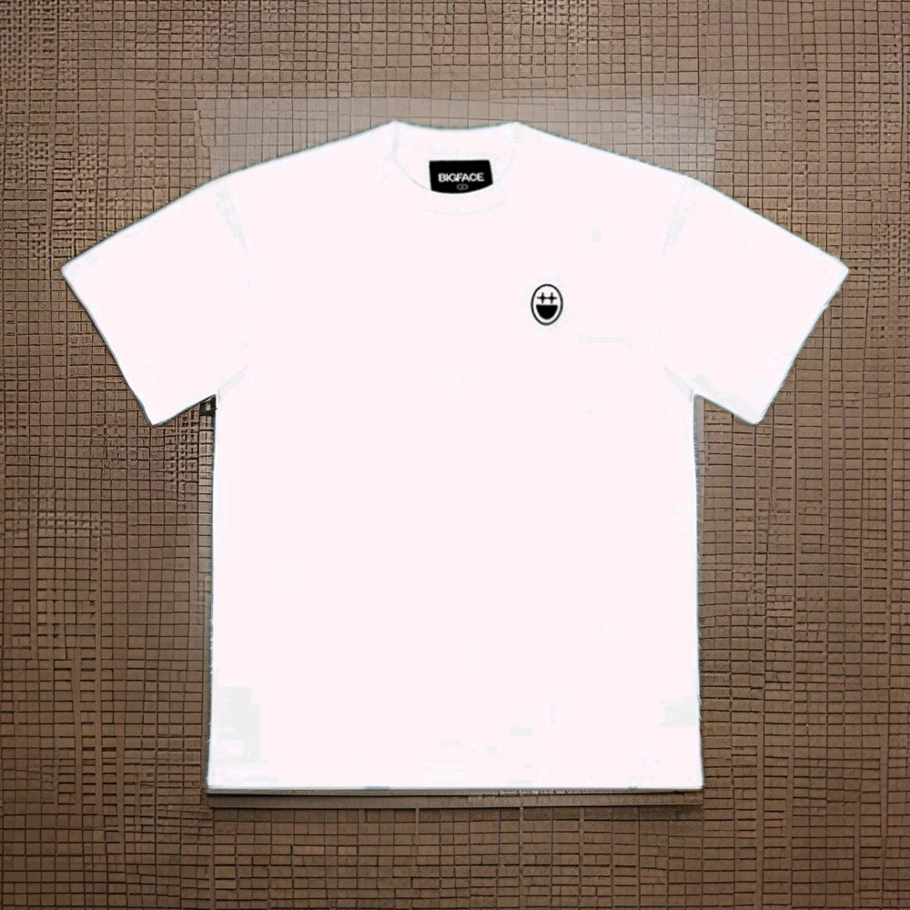BIGFACE Coffee Oversized Heavyweight T-Shirt White XL 365 GSM Combed Cotton USA